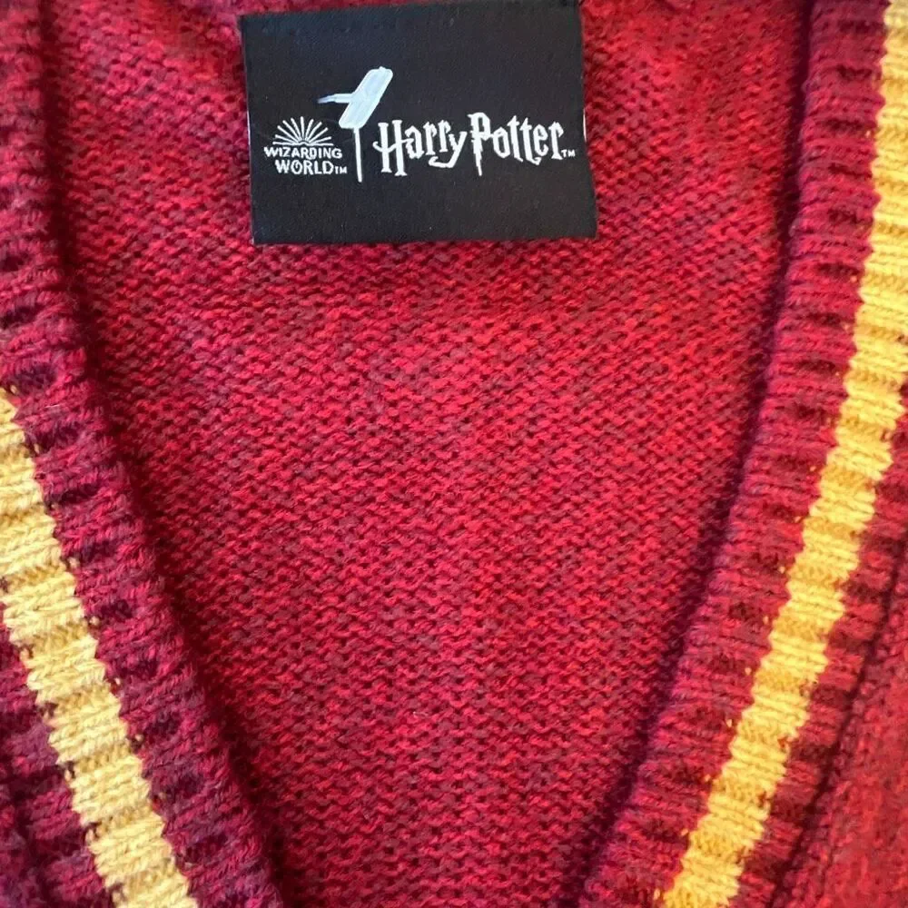 Harry Potter Gryffindor Varsity Cardigan Rust Nwot Size Small